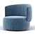 Elegant Swivel Chair "Jane 3D model small image 3