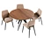 Oscar Dining Chair & Eliza L Table Set 3D model small image 5