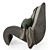 Vitra Amoebe Chair: Sleek Swiss Armchair 3D model small image 2