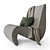 Vitra Amoebe Chair: Sleek Swiss Armchair 3D model small image 3