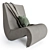 Vitra Amoebe Chair: Sleek Swiss Armchair 3D model small image 4