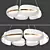 Elegant Ring Chandelier 80-60cm 3D model small image 1