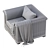Welcome Armchair: Transformable Bedding Solution 3D model small image 6