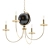 Sleek Sendhil Chandelier 3D model small image 1