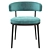 Caratos Maxalto Chair: Elegant Velvet Design 3D model small image 2