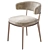 Caratos Maxalto Chair: Elegant Velvet Design 3D model small image 4