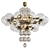 Title: Brass & Glass Large Chandelier (Vintage) 3D model small image 1