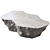 Sleek Stone Coffee Table 3D model small image 2