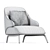 Brigid Lounge Armchair: Stylish Comfort for Any Space 3D model small image 3