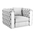 Elegant Tufted Leather Armchair 3D model small image 5