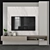 Contemporary TV Wall Unit - Set102 3D model small image 1