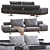 Contemporary Wing Sofa by Flexform 3D model small image 4