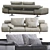 Flexform Leather Wing Sofa 3D model small image 4