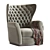 Elegant Bergere Armchair: 108cm x 90cm x 96cm 3D model small image 5