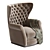 Elegant Bergere Armchair: 108cm x 90cm x 96cm 3D model small image 2