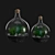 Glass Terrarium Bottle: Living Art in a Jar 3D model small image 2