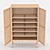 Stylish Solid Wood Shoe Cabinet 3D model small image 4