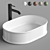 Elegant ArtCeram ATELIER 60 Sink and Kludi BOZZ Mixer 3D model small image 1