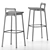 Branca Counter Barstool - Sleek and Stylish Seating Solution 3D model small image 5