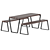 Industrial Loft Table and Benches 3D model small image 3