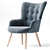 Hygge Lounge Chair: Embrace Cozy Comfort 3D model small image 1