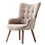 Hygge Lounge Chair: Embrace Cozy Comfort 3D model small image 2