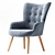 Hygge Lounge Chair: Embrace Cozy Comfort 3D model small image 7