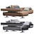 Sleek Leather Wing Sofa by Flexform 3D model small image 4
