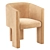 Coco Republic Phoenix Velvet Dining Chair 3D model small image 1