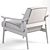 1950s Inspired Leather Accent Chair 3D model small image 6