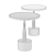Sleek Marble Coffee Table Set 3D model small image 8