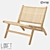 Vintage Teak Armchair: LoftDesigne 1561 Model 3D model small image 1