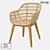 Modern Teak Wood Chair: LoftDesign 1568 3D model small image 1