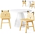 Safari Kids Chair & Willy Play Table 3D model small image 4