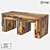 Modern Wood Coffee Table Set | LoftDesigne 6518 Model 3D model small image 1