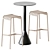 Modern Palissade Cone Table & Bar Stools 3D model small image 1