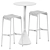 Modern Palissade Cone Table & Bar Stools 3D model small image 2