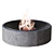 Outdoor Fire Pit | 400mm Height | 1380mm Diameter 3D model small image 1
