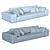 Modern Modular Monsieur Sofa 3D model small image 3