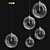 Elegant Gold Pendant Light 3D model small image 1