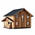 Cozy Two-Storey Wooden House 3D model small image 3