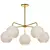 Modish Milk Glass Chandelier 3D model small image 1