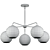 Modish Milk Glass Chandelier 3D model small image 2