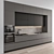 Modern BlackGray 54: Sleek Kitchen Upgrade 3D model small image 1