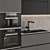 Modern BlackGray 54: Sleek Kitchen Upgrade 3D model small image 3