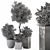 Concrete Pot Outdoor Plant Set 3D model small image 3