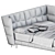 Modern BedK SL-0064: Stylish & Spacious Bed 3D model small image 2