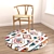 Elegant Round Rug Set - 6 Pieces 3D model small image 3