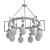 Apothecary Forge 9-Light Chandelier 3D model small image 2