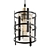 Elegant 4light Black Smoke Chandelier 3D model small image 1